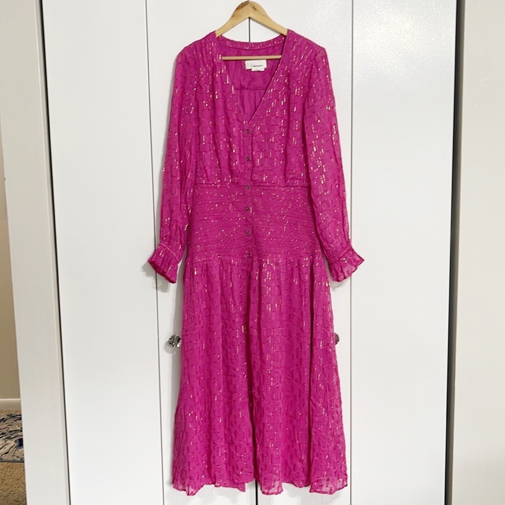 Anthropologie Smocked Maxi Dress - Picture 6 of 11